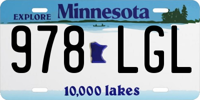 MN license plate 978LGL