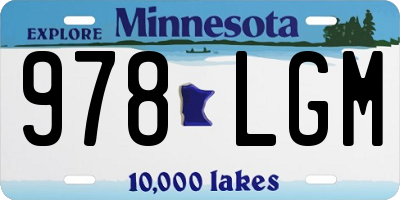 MN license plate 978LGM