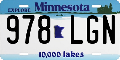 MN license plate 978LGN