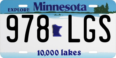 MN license plate 978LGS