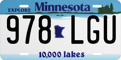 MN license plate 978LGU
