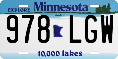 MN license plate 978LGW