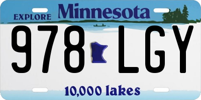 MN license plate 978LGY