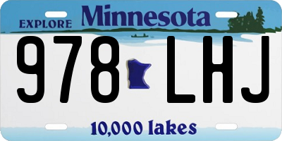 MN license plate 978LHJ