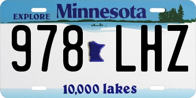 MN license plate 978LHZ