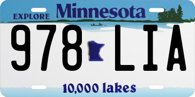 MN license plate 978LIA