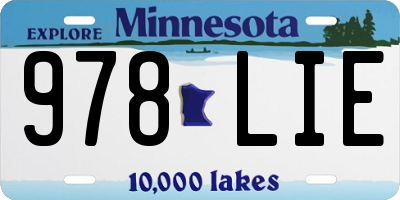 MN license plate 978LIE