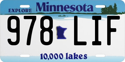 MN license plate 978LIF