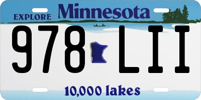 MN license plate 978LII