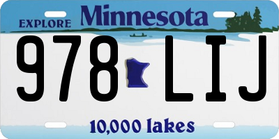 MN license plate 978LIJ