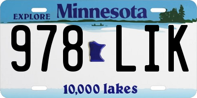 MN license plate 978LIK