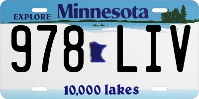 MN license plate 978LIV