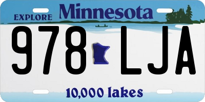 MN license plate 978LJA