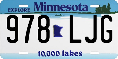 MN license plate 978LJG