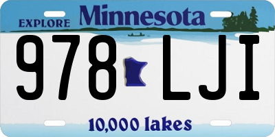 MN license plate 978LJI