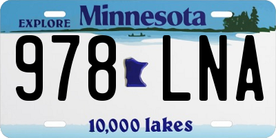 MN license plate 978LNA