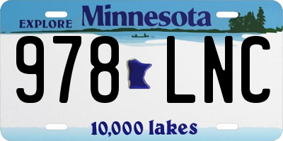 MN license plate 978LNC