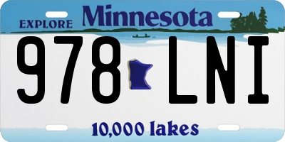 MN license plate 978LNI