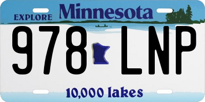 MN license plate 978LNP