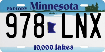 MN license plate 978LNX