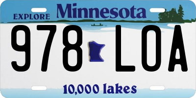 MN license plate 978LOA