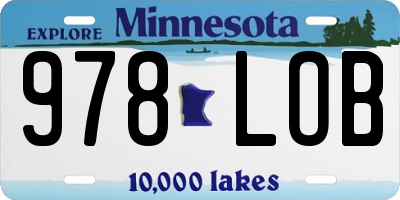MN license plate 978LOB