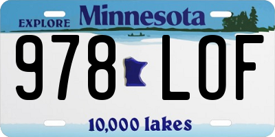 MN license plate 978LOF