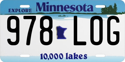 MN license plate 978LOG