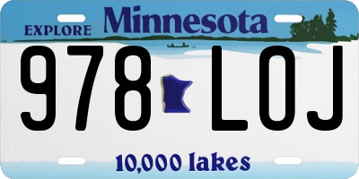MN license plate 978LOJ