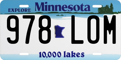 MN license plate 978LOM