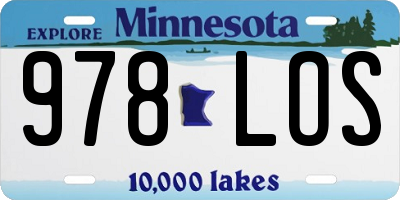 MN license plate 978LOS