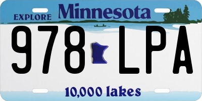 MN license plate 978LPA