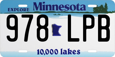 MN license plate 978LPB