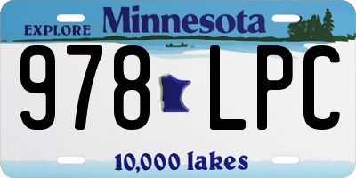 MN license plate 978LPC