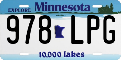 MN license plate 978LPG