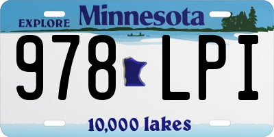 MN license plate 978LPI