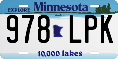 MN license plate 978LPK