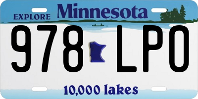 MN license plate 978LPO