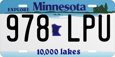 MN license plate 978LPU