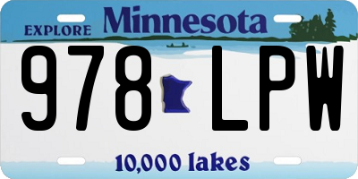 MN license plate 978LPW