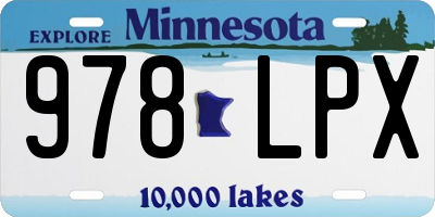 MN license plate 978LPX