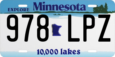 MN license plate 978LPZ