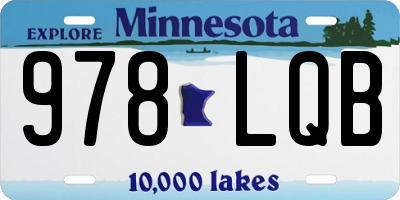MN license plate 978LQB
