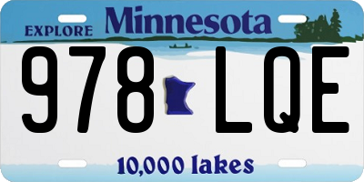 MN license plate 978LQE