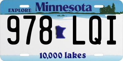 MN license plate 978LQI