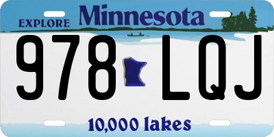 MN license plate 978LQJ