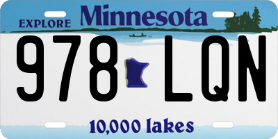 MN license plate 978LQN