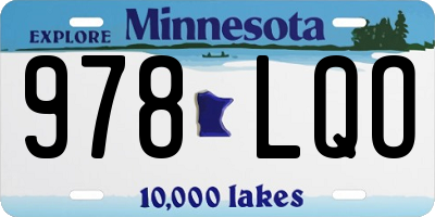 MN license plate 978LQO