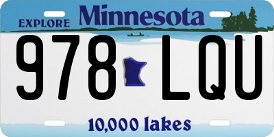 MN license plate 978LQU