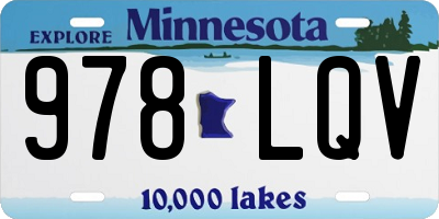 MN license plate 978LQV